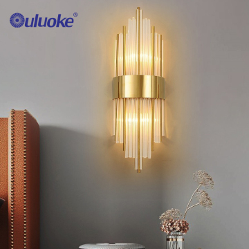 Modern Indoor Wall Light 40W LED Glass Crystal Lamp