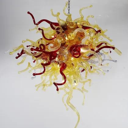 Blue Murano Glass Chandelier: Luxury Art Deco Hotel Lighting