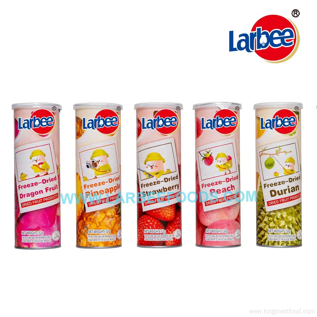 Larbee New Launch 32g Freeze-Dried Fruit Candy in Jar