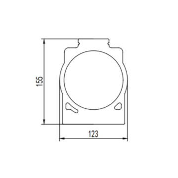 HRB52 Silla de silla de ruedas de aluminio Extrusión