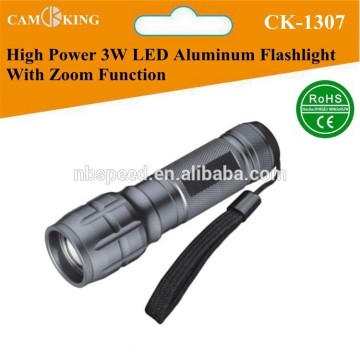 Hot selling aluminum flashlight with zoom function