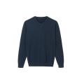 Pull en coton/nylon à encolure en V pour hommes, coupe ajustée