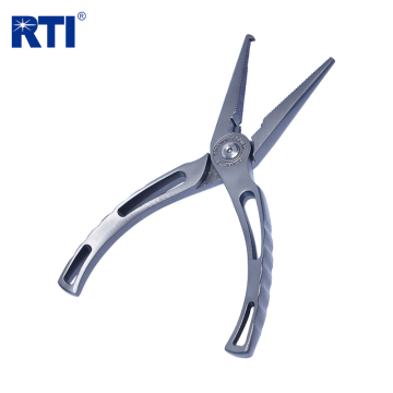 Stainless Steel 7" Split Ring Plier - Multi-Purpose Fishing Tool for Outdoor Activities