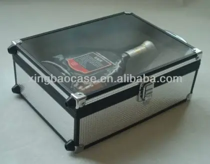 Aluminum cheapest wine box,ABS hard wine case,luxury wine box
