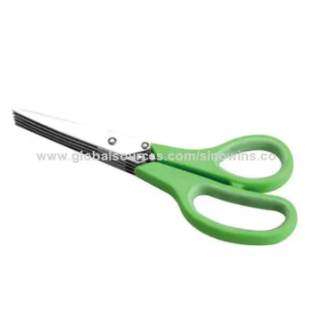 High Quality Stainless Steel 5 Blades Herb Scissors With PP+TPR Handle
