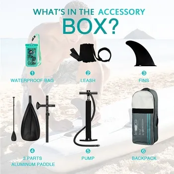 Premium Inflatable Stand Up Paddle Board: All-Round SUP Board with Accessories for Endurance & Stability