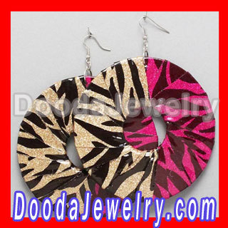 Basket Ball Wives Gold Rhodium Brown Pink Bamboo Earrings Cheap 