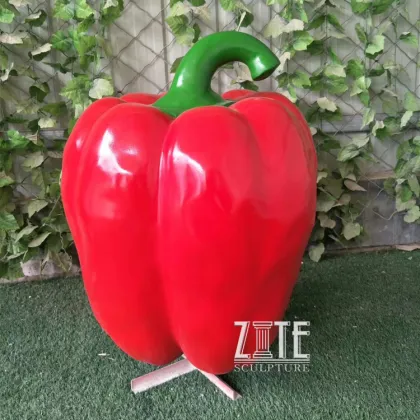 Garden vegetable sculpture resin fiberglass green pepper statue
