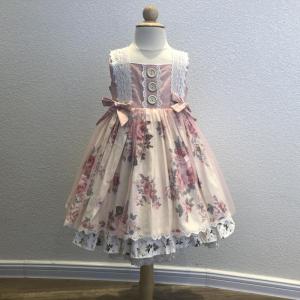 high quality autumn printed dress for baby girls