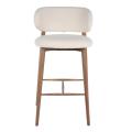 Włoski minimalistyczny krzesło barowe białe tkaniny stołek barowy