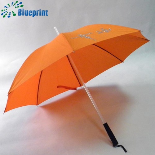 Manual open straight advertisement shaft With light led Umbrella