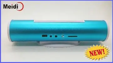 USB mini speakers with built-in li-ion battery and AA battery