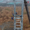 Sistema eficiente de torre de energia tubular de aço