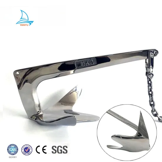 Marine Anchor 316 Stainless Steel Mirror Polished Claw Anchor for Boats and Yachts