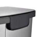 stainless steel rectangle home use trash can