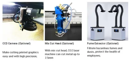 US II-VI Focus lens high speed  Co2  laser engraving  cutting machine  with rotary