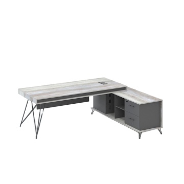 Modern Vertical Computer Desk with Recessed Monitor