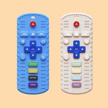 Baby-Friendly BPA-Free Sensory TV Remote Control Teething Toy for Infants