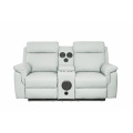 Poder de cuero genuino reclinando loveseat