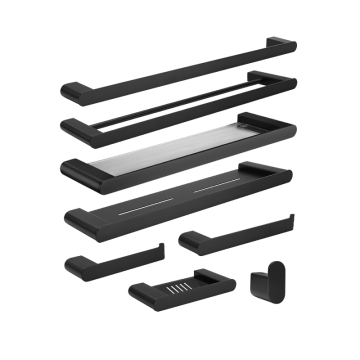 Stainless Steel Bathroom Accessory Set: Towel Bar and Shelf
