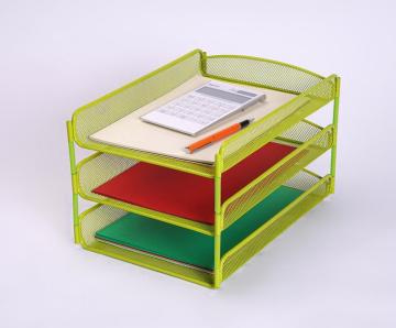 Wire Metal Mesh Office Desk Organizer Document Stand