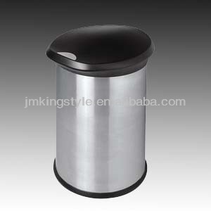20L Press-open top metal trash can