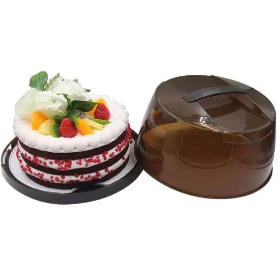 2017 best selling plastic portable storage box cake server with ice pack platform