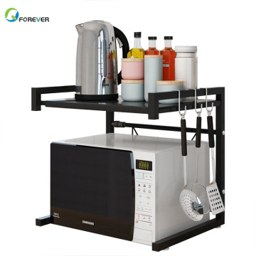 YQ FOREVER Microwave Stand Storage Rack: Stainless Steel Shelf for Kitchen and Desk
