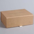 Recycled Brown Kraft Cardboard Magnetic Folding Gift Box