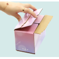 Rigid colorful packaging shipping box with zipper