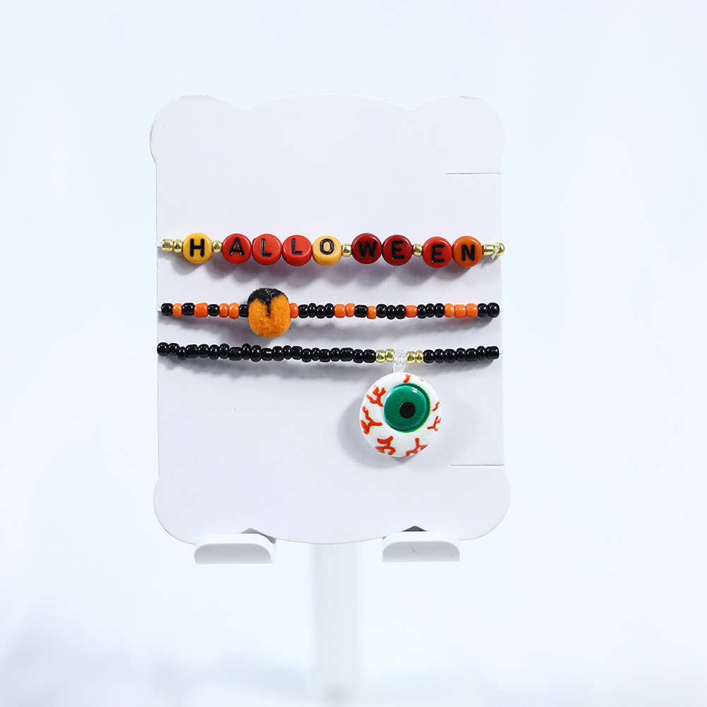 Neues Halloween -personalisiertes Pelzkugelarmband