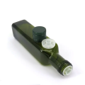 Зеленая квадратная форма витрин оливкового масла стеклянная бутылка