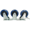 13 Series Elastic Rubber Flat Bottom Movable Casters