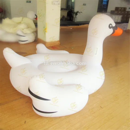 2016 New deign custom white inflatable swan floating row overwater toys