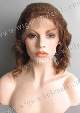 Top Quality Indian Remy Wavy Short Blonde Human Hair Full Lace Wig Maker