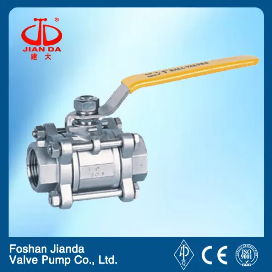 threaded stainless steel 3pc ball valve