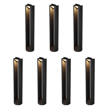 Europe Pathway Floor Lighting - Aluminum Black Metal Fixture 2700K Warm White LED Outdoor Garden Lights