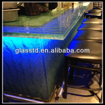 36mm glass LED illumination nightclub bar counter