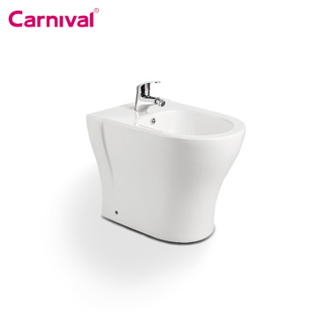 Modern Floor-Mounted Bathroom Ceramic WC Sanitary Ware with Bidet for Women