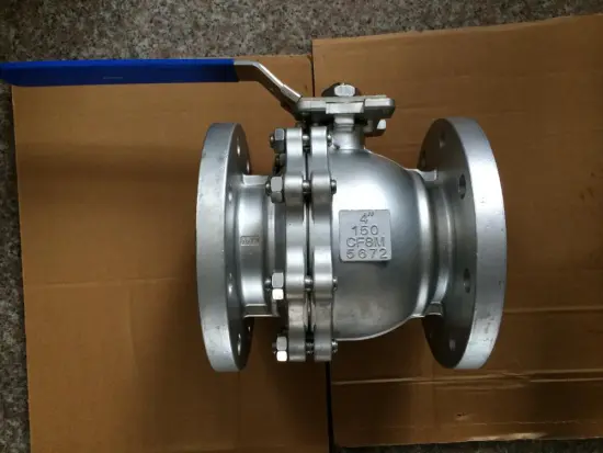 ANSI 2 PC Flanged stainless steel Investment Floating type ball valve CF8M Class 150