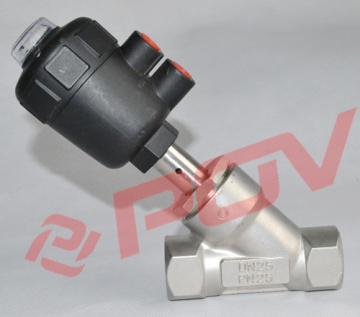 pneuamtic threaded high pressure angle valve with filter relief-pressure valve