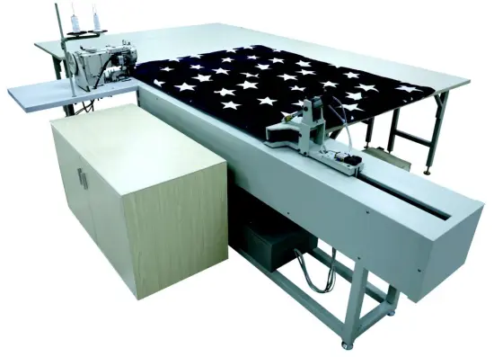 Mattress Tape Binding Working Station with Pulling System