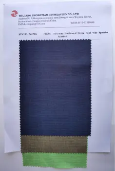 Two-tone Horizontal Stripe Four Way Spandex Fabric-6