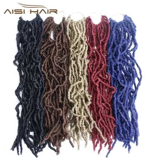 Aisi Hair Crochet Braids 18'' Most Natural Faux Locs Crochet Braid Premium Fiber Synthetic Hair African Roots Hair Extensions
