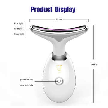 3 Color Vibration Facial Neck Skin Tightening Massager
