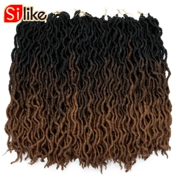Goddess Faux locs Crochet Hair Soft Gypsy Locs Wavy Crochet Braids Dreadlocks Curly Wavy Braiding Hair Extensions 24 Strands
