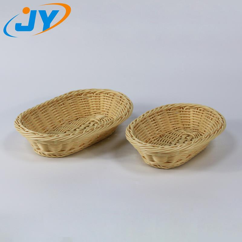 plastic rattan washable snack basket