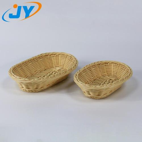 China plastic rattan washable snack basket Factory