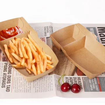 Custom Printed Disposable Paper Food Trays for Fast Food Serving and Hot Dog Trays