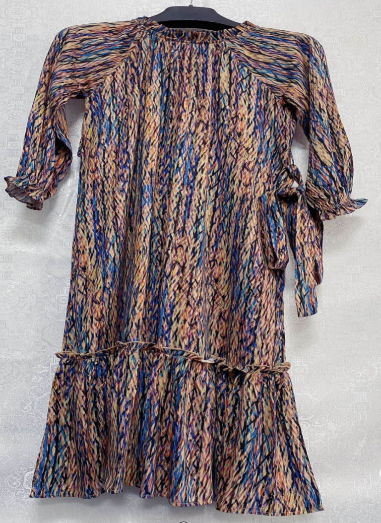 Rayon Short Sleeved Knee-Length Skirt For Ladies